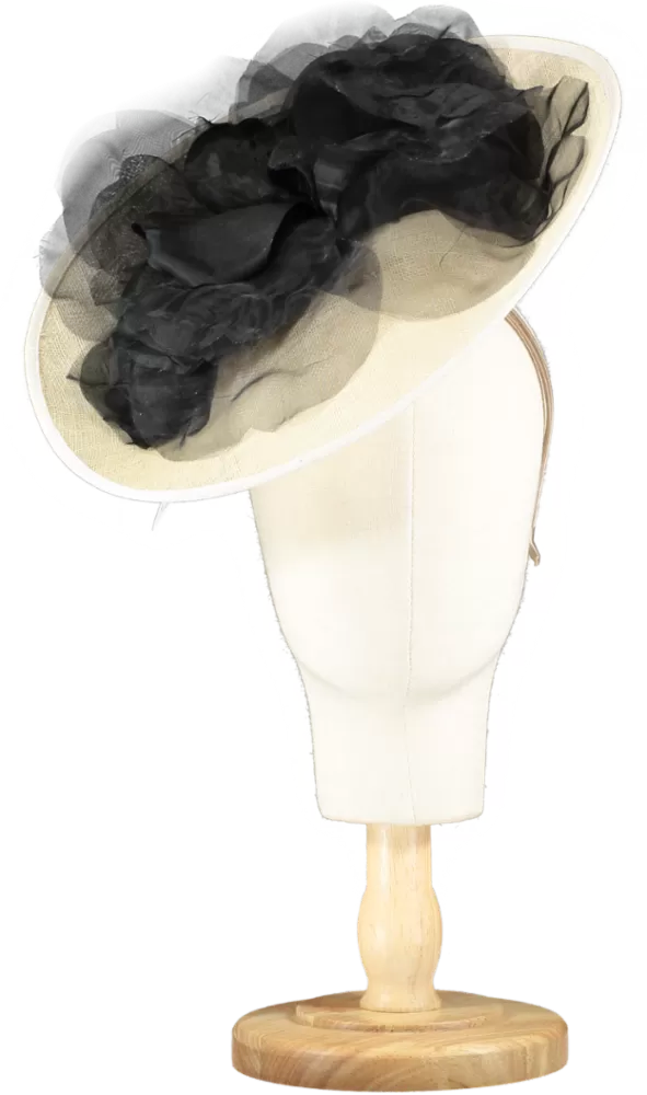 Issa Cream/Black Formal flower Fascinator