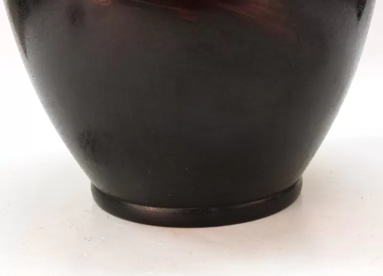 Japanese Art Deco Bronze Vase with Carp Motif