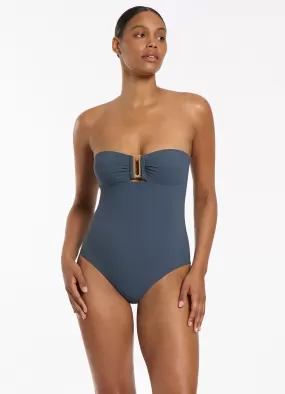 Jetset Bandeau One Piece - Steel Blue