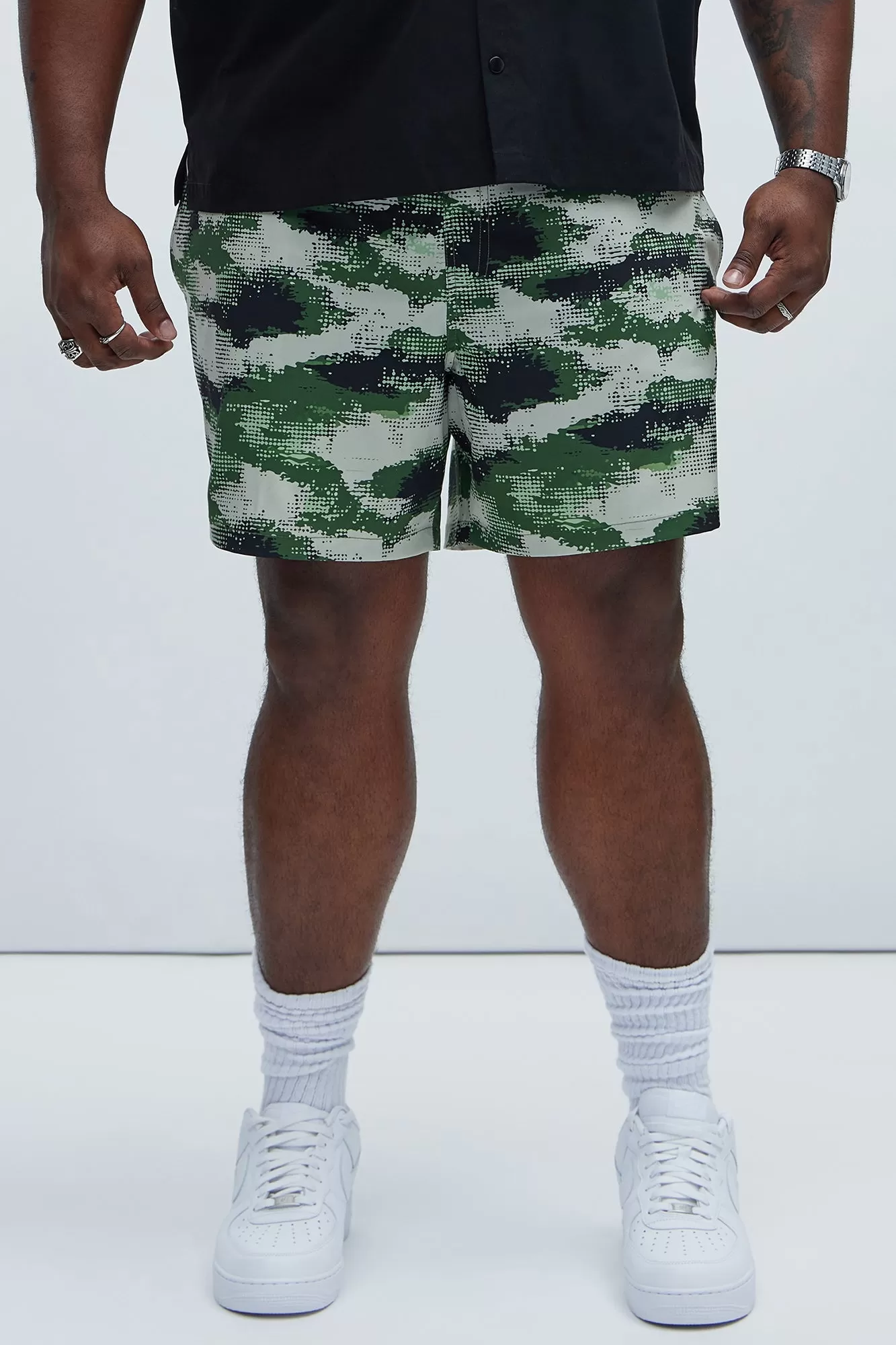 Kent Camouflage Swim Trunks - Black/combo