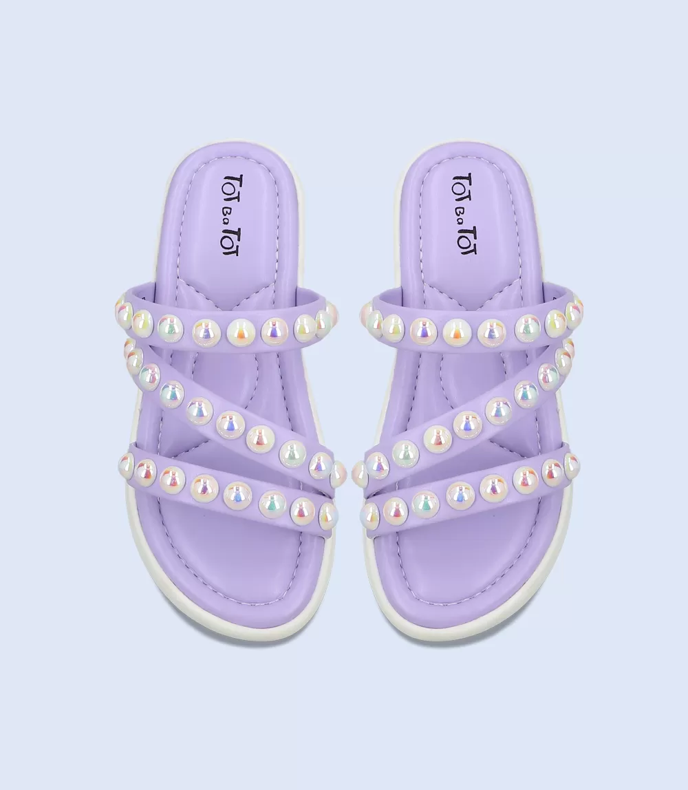 KG0106-LILAC-Girls Casual Slippers