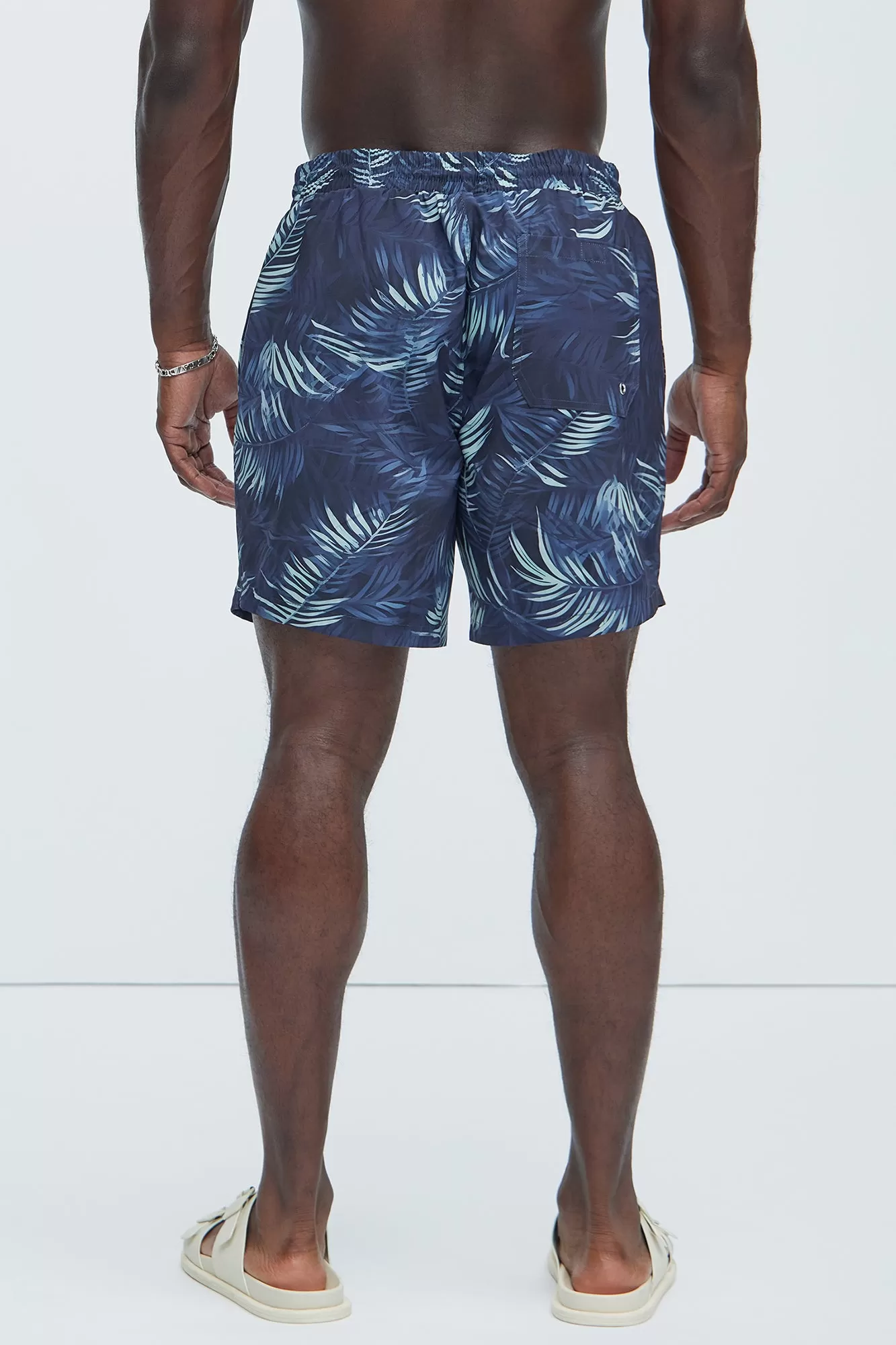 Kirk Palm Swim Trunks - Black/combo