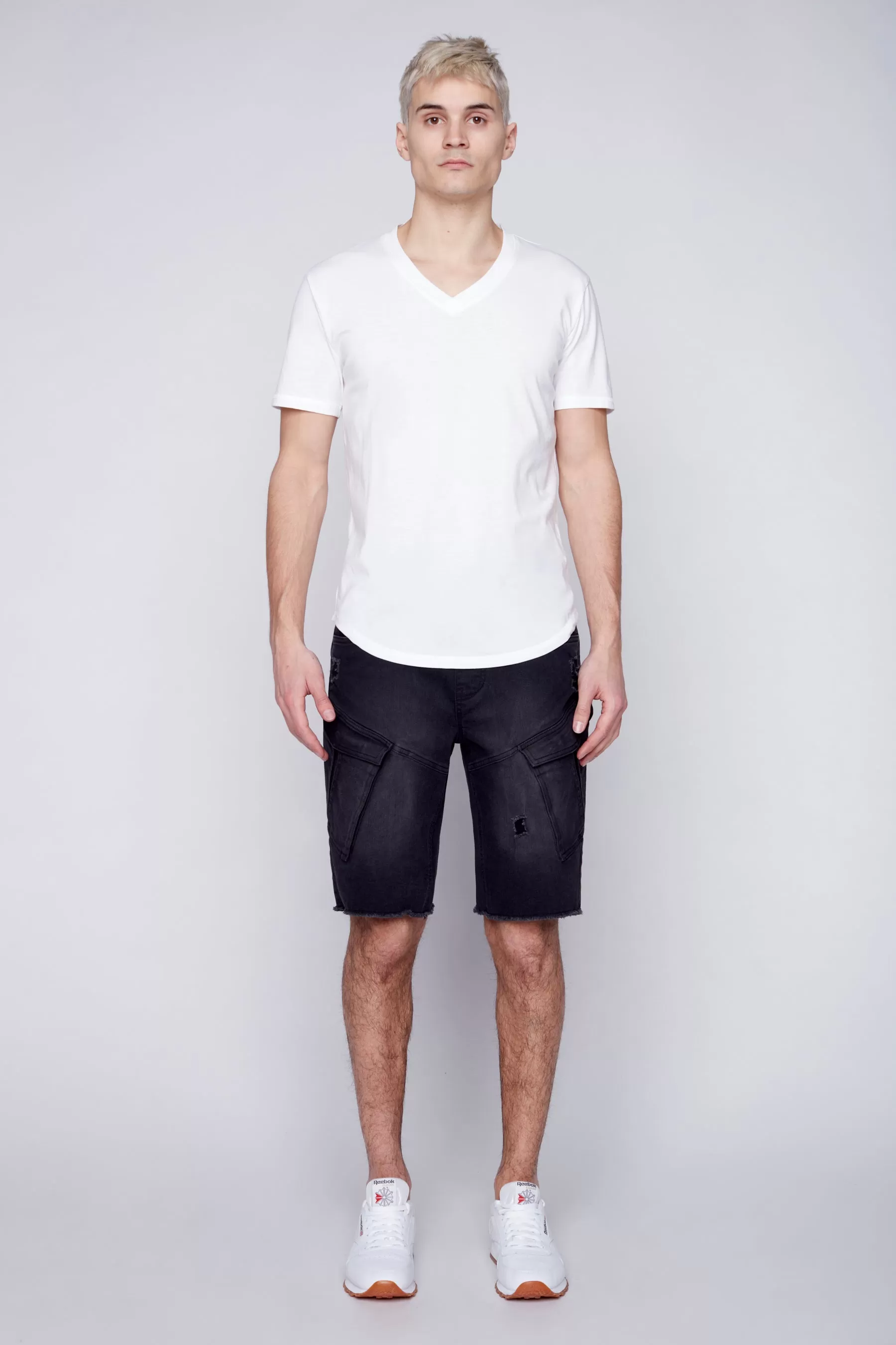 KRAVITZ - Mens Shorts With bellowed Cargo pockets - Vintage Black