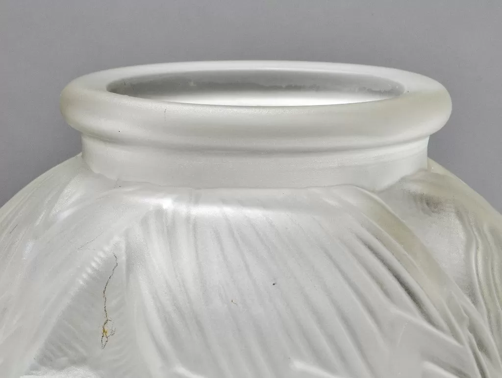 Lalique Art Deco Frosted Art Glass Vase