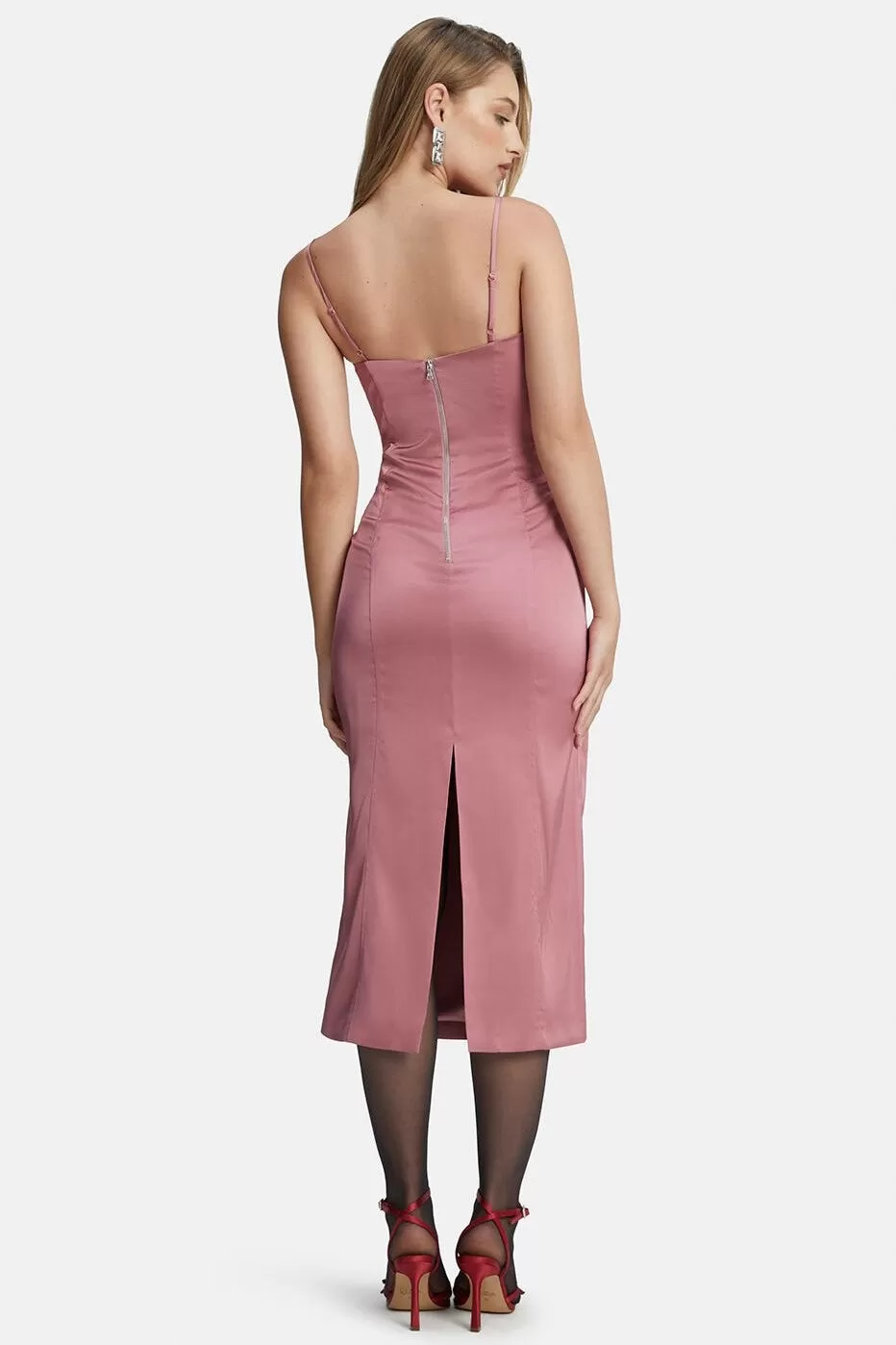 Landon Structured Midi Dress - Mauve