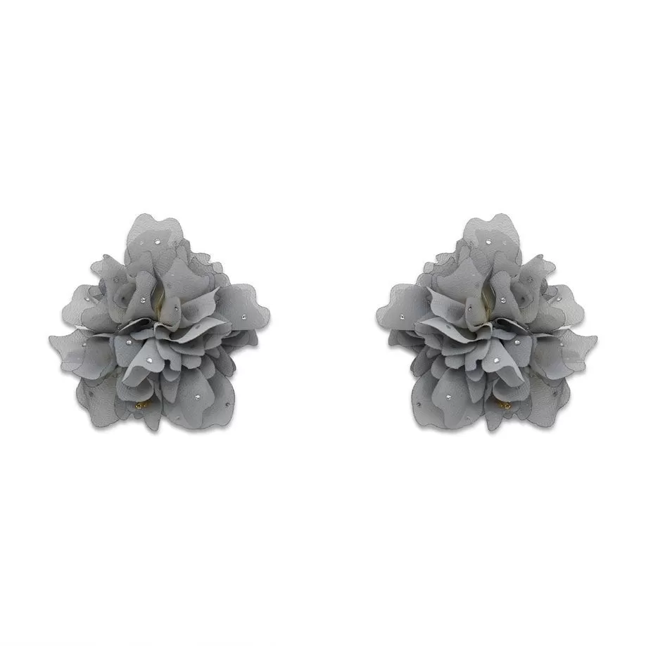 LELE X SJP ANTHRACITE PEONY SHOE CLIPS