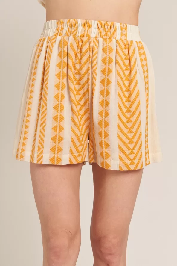 Lemon Drop Embroidered Shorts