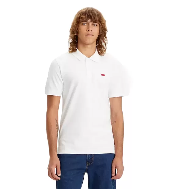 Levi's short sleeve men's polo shirt Housemark Slim A4842-0002 white