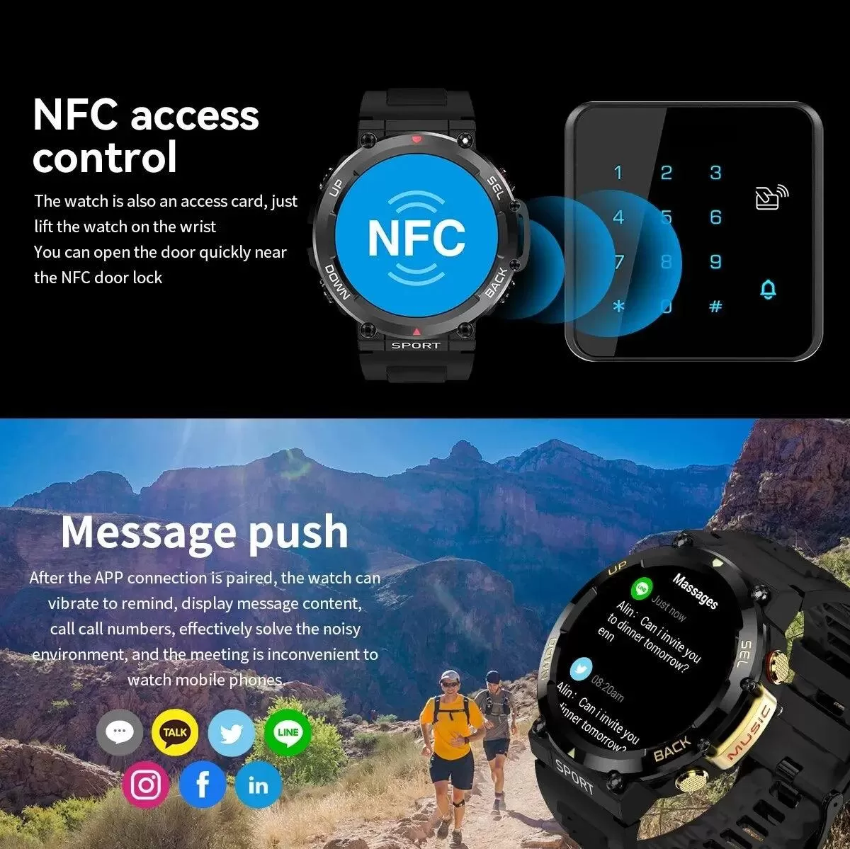 LF33 Smartwatch: Power and Versatility for Men