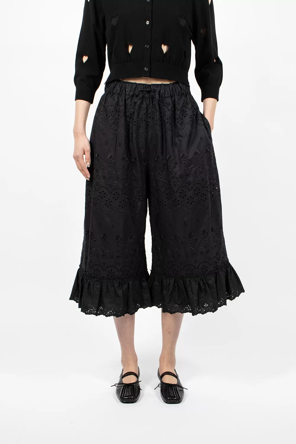 Long Bloomer Trousers Black