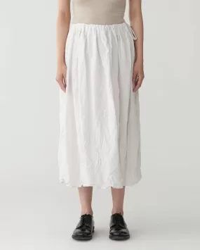 LONG TUCKED SKIRT / IVORY