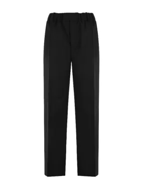 Loose Fit Trousers In Lightweight Wool