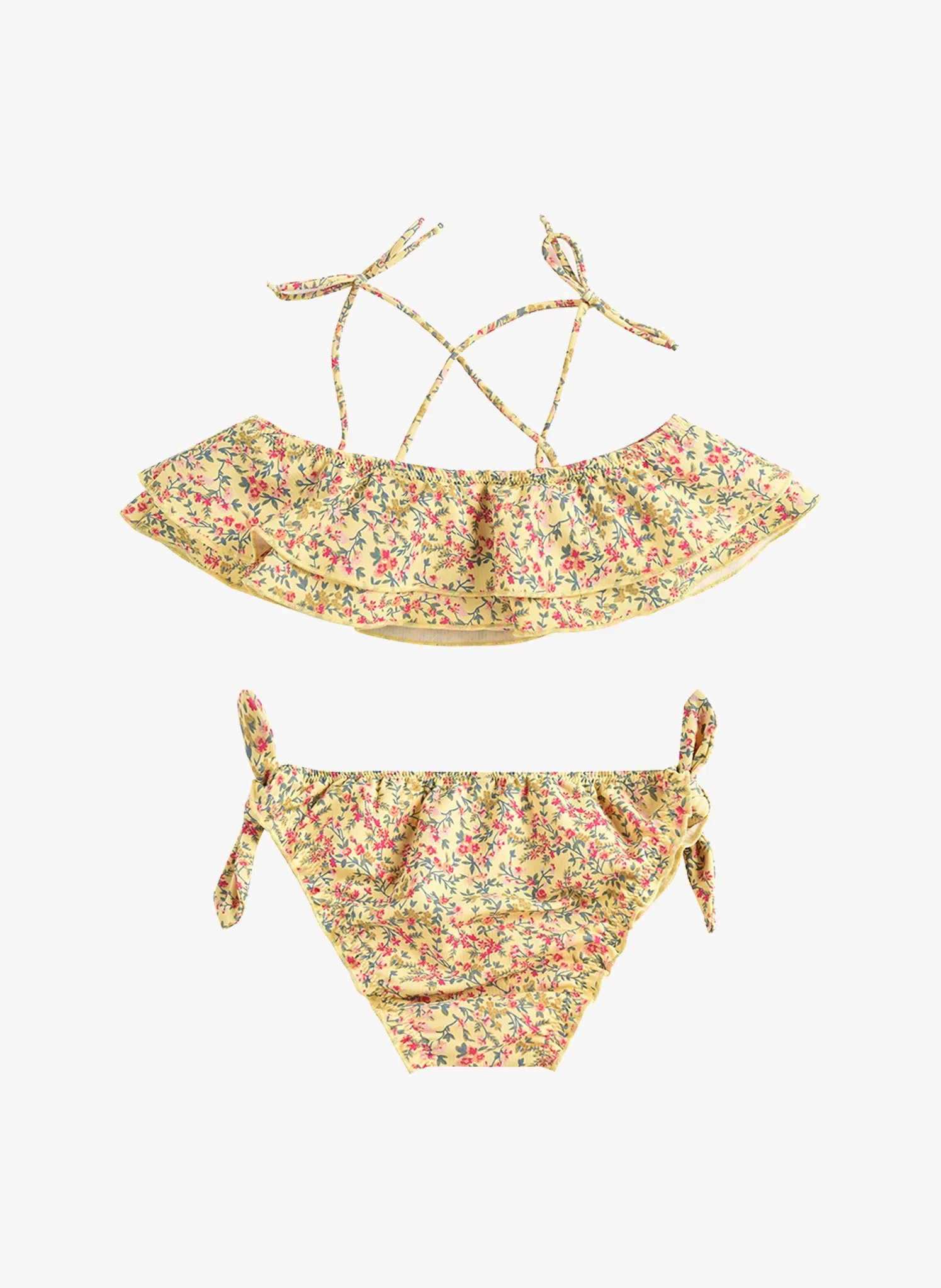 Louise Misha Zacata Bikini in Soft Yellow Spring Flowers