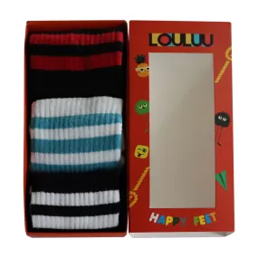 Louluu Women 3stripe Tennis Socks - 3 Pairs - Box3