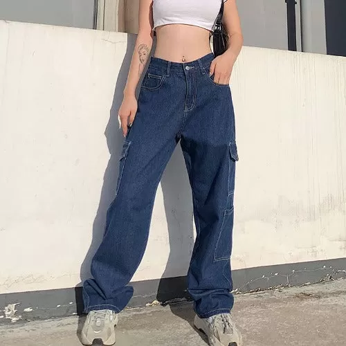 Low Waist Cargo Baggy Pants