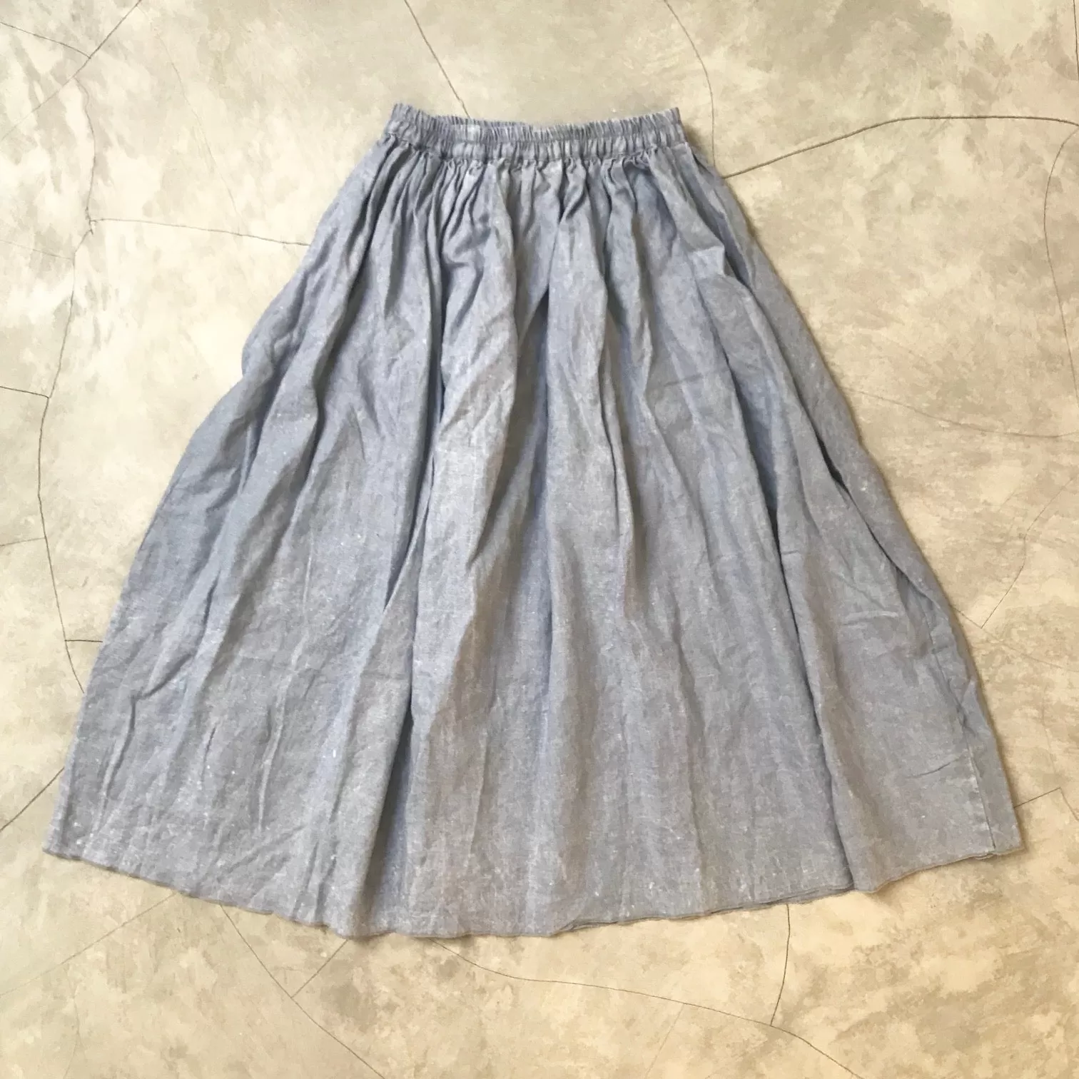 MAWAR [rose] - hand dyed linen skirt