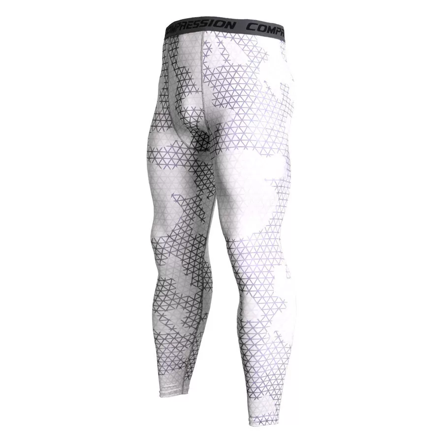 Men's Camouflage 'Ice Digital' Compression Leggings Spats