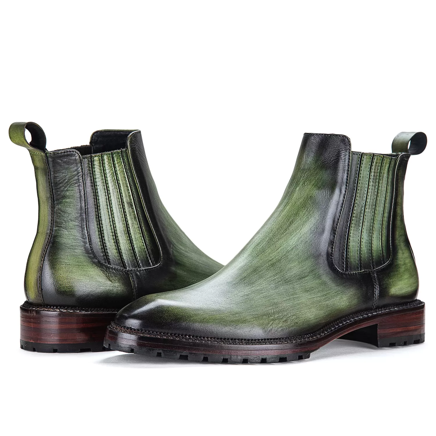 Mens Chelsea Boots- Green