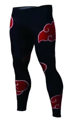 Men's Naruto 'Akatsuki' Premium Leggings Compression Spats