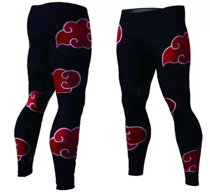 Men's Naruto 'Akatsuki' Premium Leggings Compression Spats