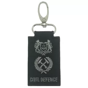 MINI SCDF RANK KEYCHAIN - BLACK FOLIAGE DEPUTY COMMISSIONER (DC)