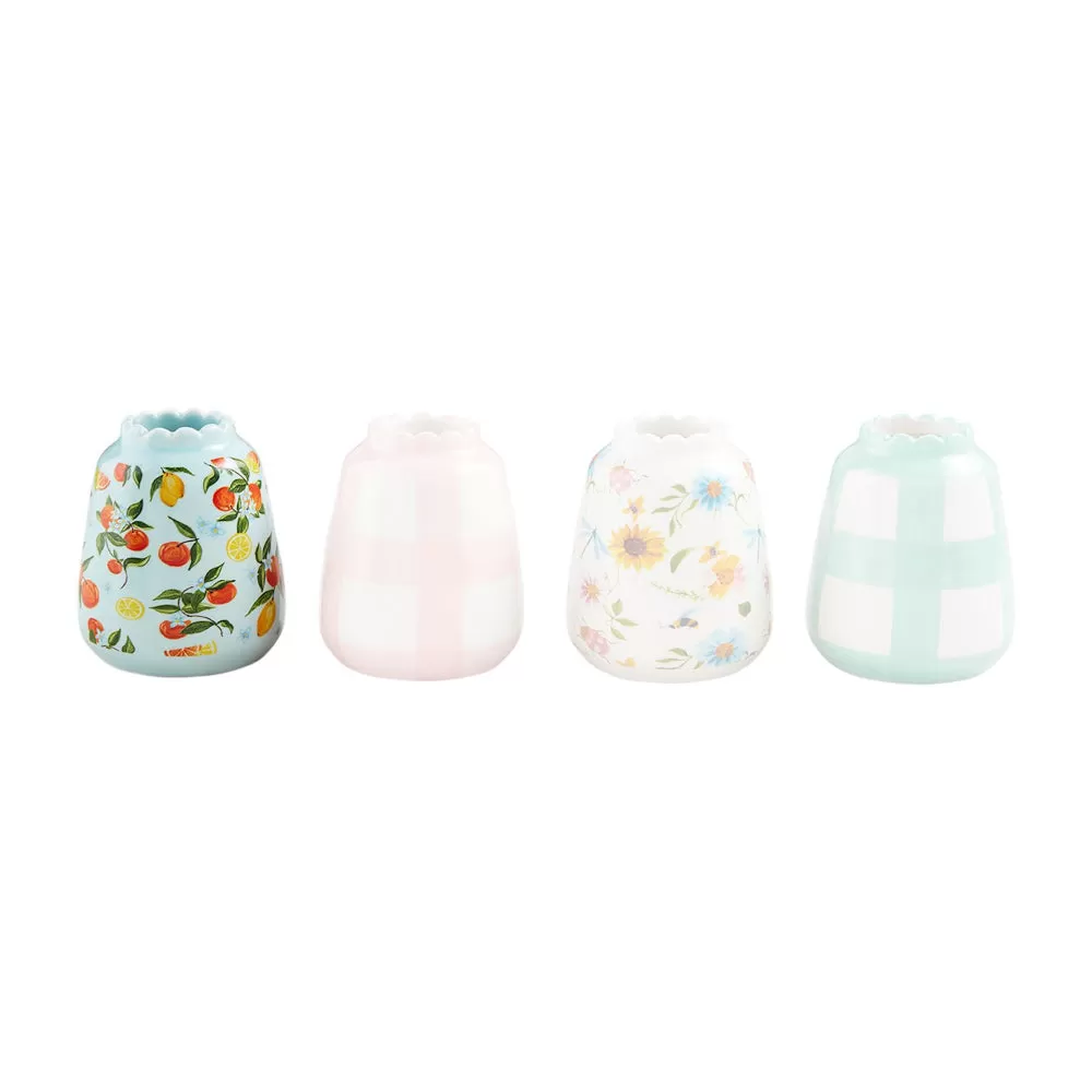 Mud Pie Fruity Floral Bud Vases