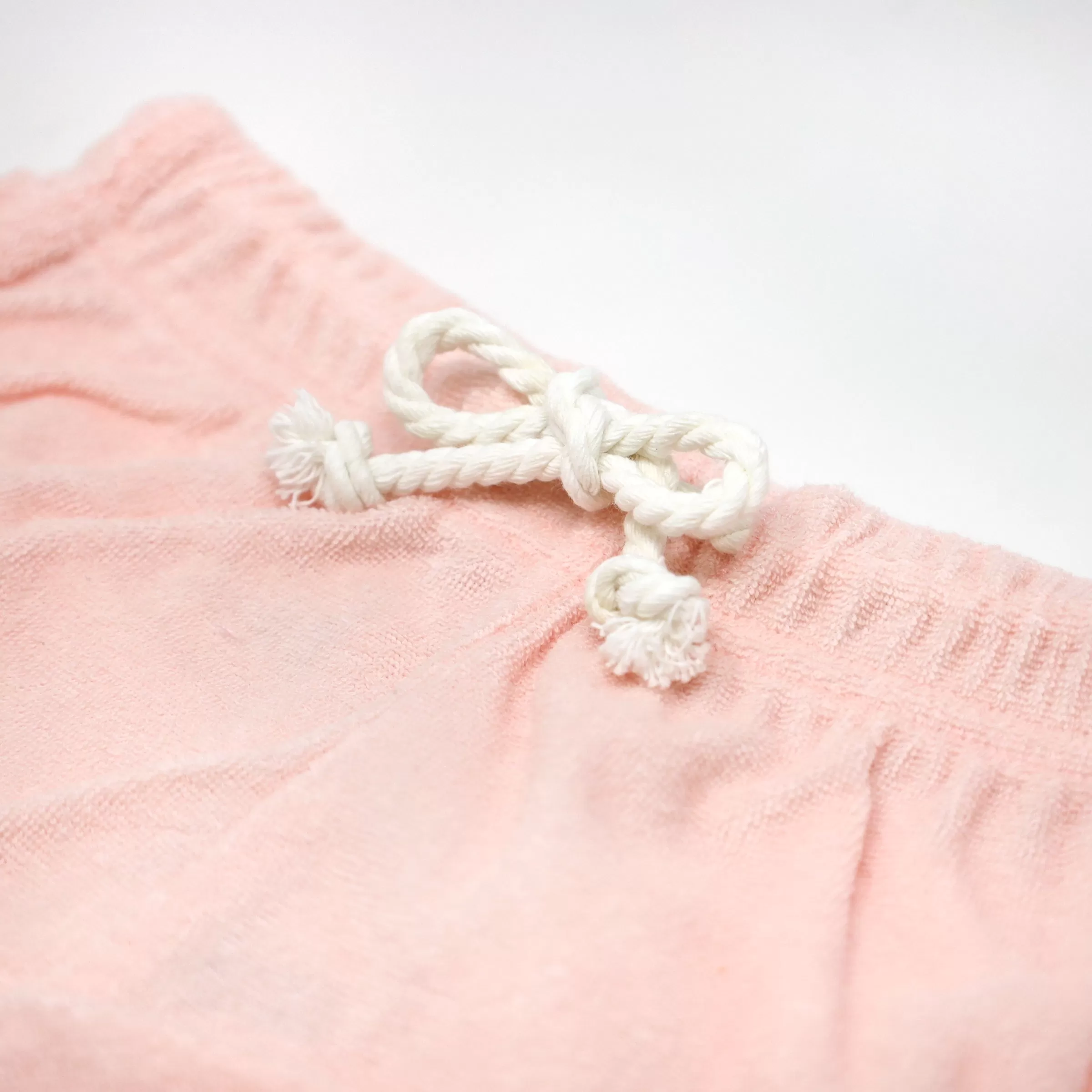 oh baby! Cotton Terry Drawstring Shorter Track Shorts - Pale Pink