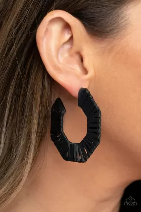 Paparazzi Accessories - Fabulously Fiesta - Black Earrings