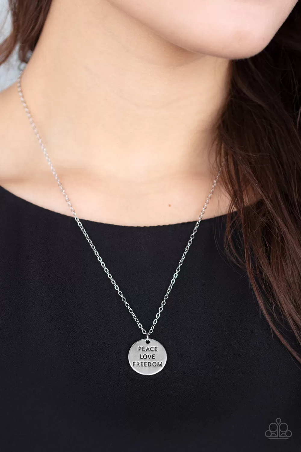 Paparazzi Accessories - Freedom Isn't Free - Silver Necklace