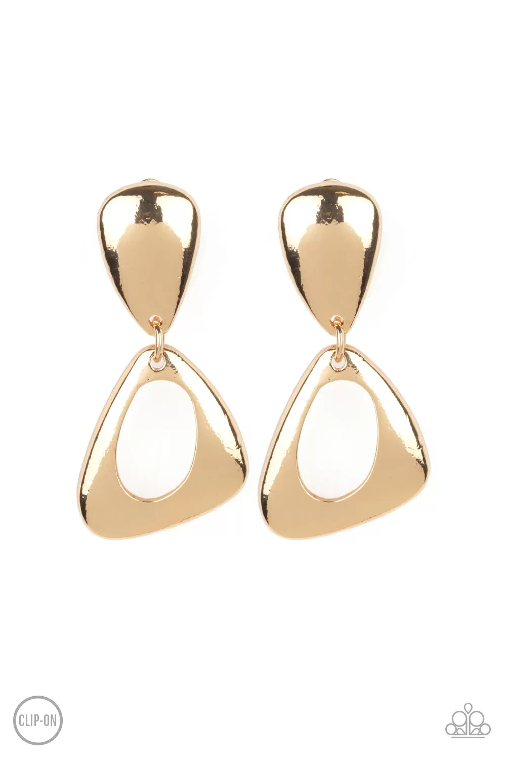 Paparazzi Accessories - Going for Broker - Gold Earrings