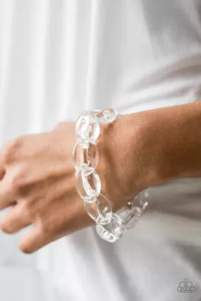 Paparazzi Accessories  - Ice-Ice-Baby-White Bracelet