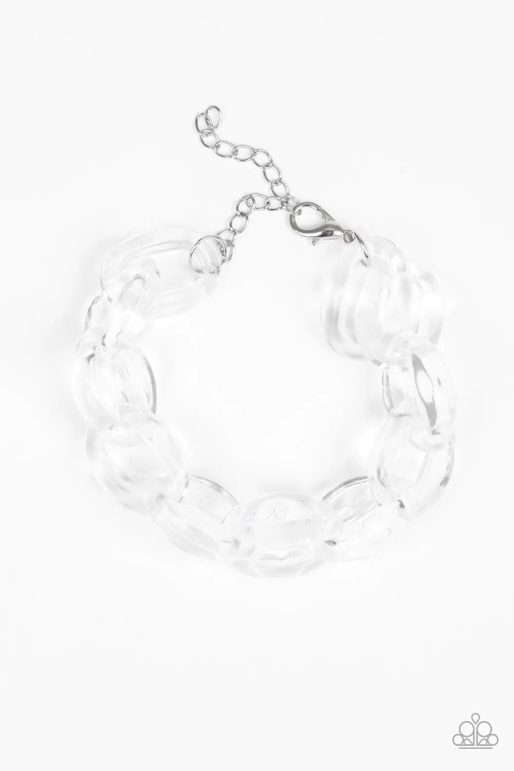 Paparazzi Accessories  - Ice-Ice-Baby-White Bracelet