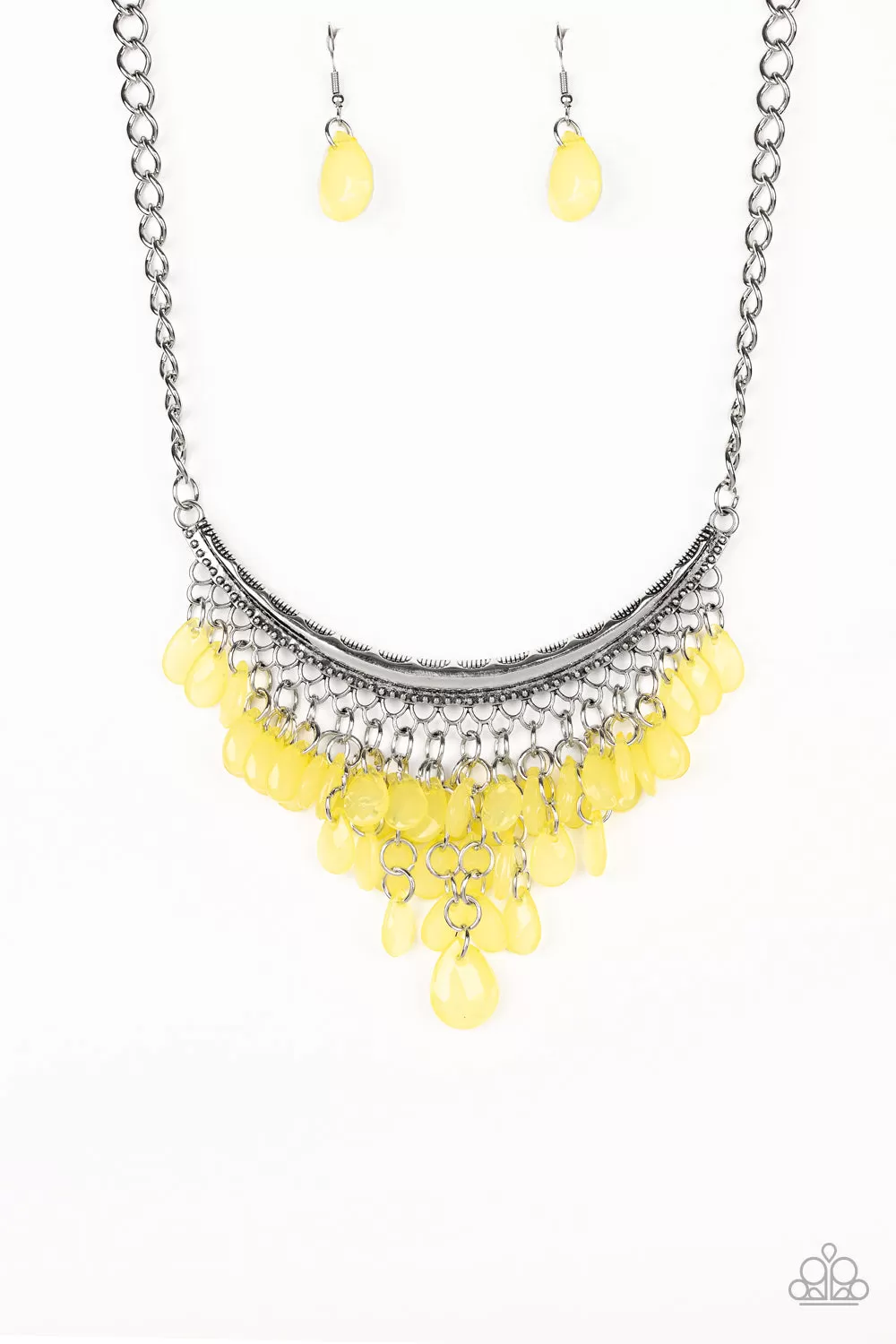 Paparazzi Accessories - Rio Rainfall - Yellow Necklace