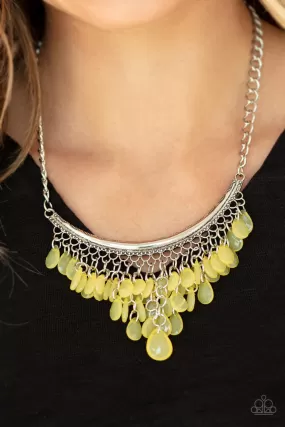 Paparazzi Accessories - Rio Rainfall - Yellow Necklace