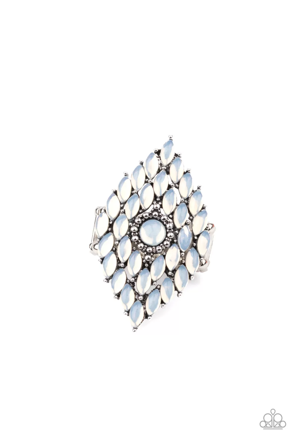 Paparazzi Incandescently Irresistible White Ring - Life Of the Party Exclusive