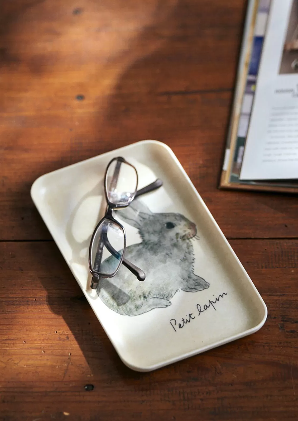 Petite Lapin Coated Linen Tray