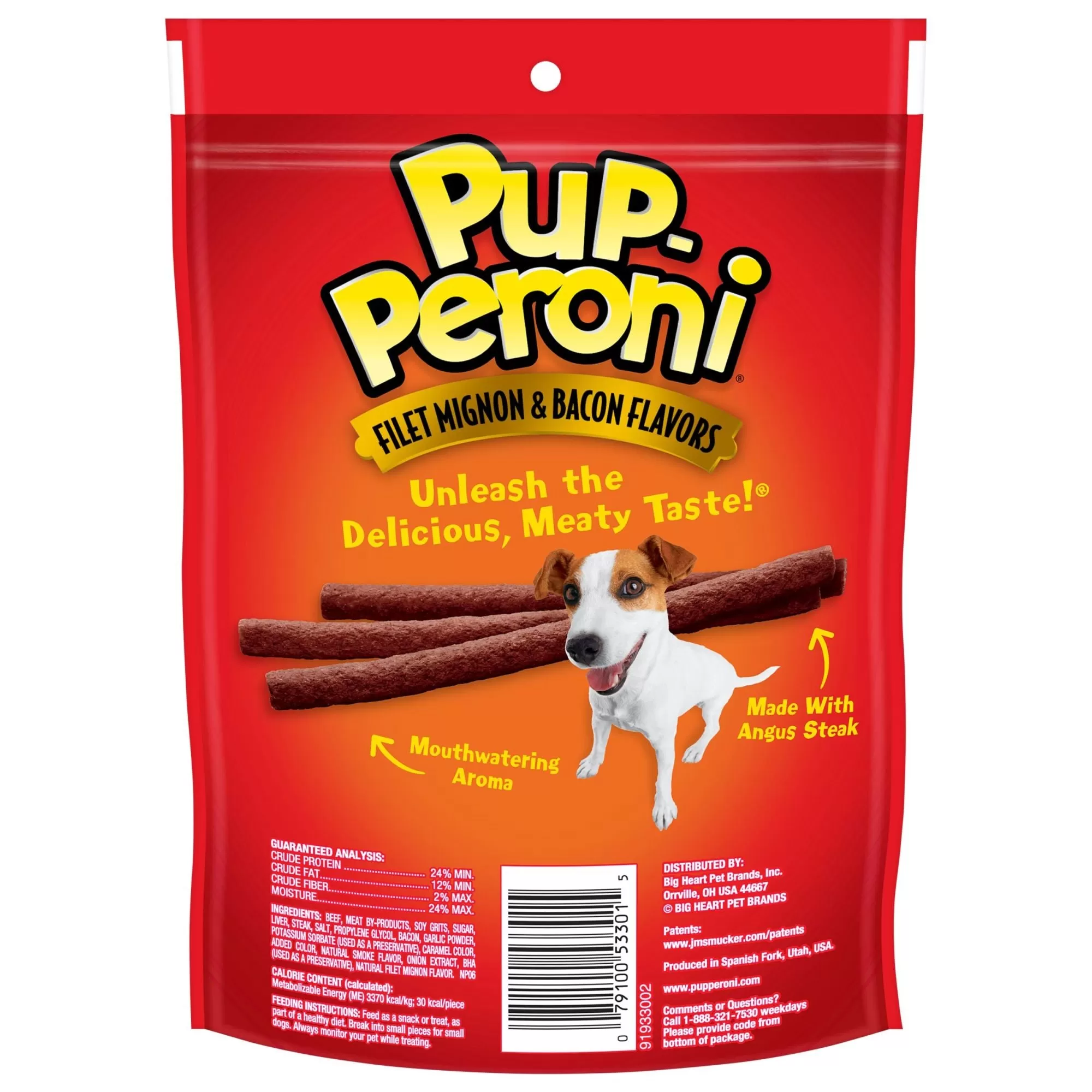 Pup-Peroni Filet Mignon & Bacon Flavor Dog Treats, 5.6oz Bag