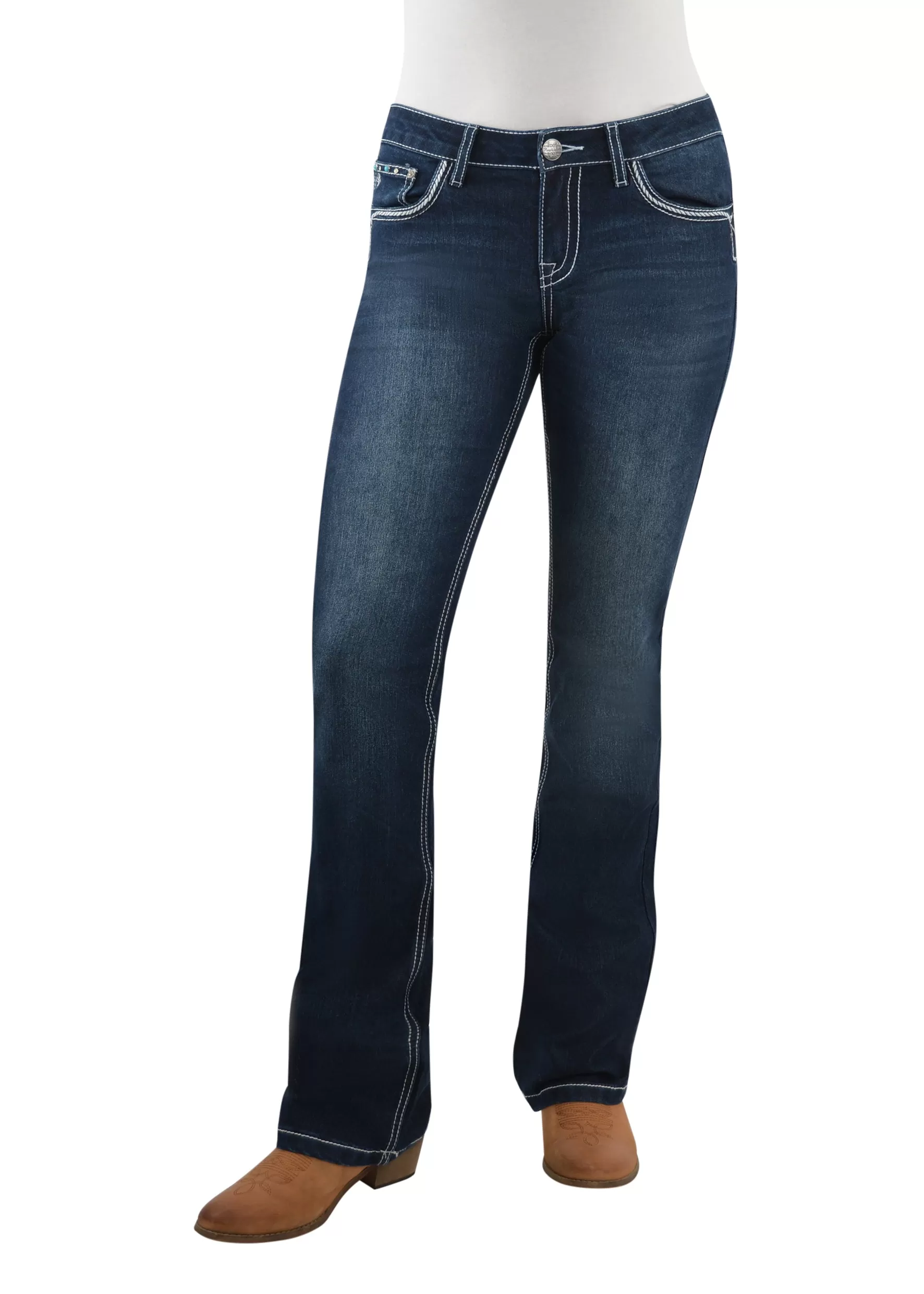 Pure Western Womens Rhian Bootcut Jean 34 Leg