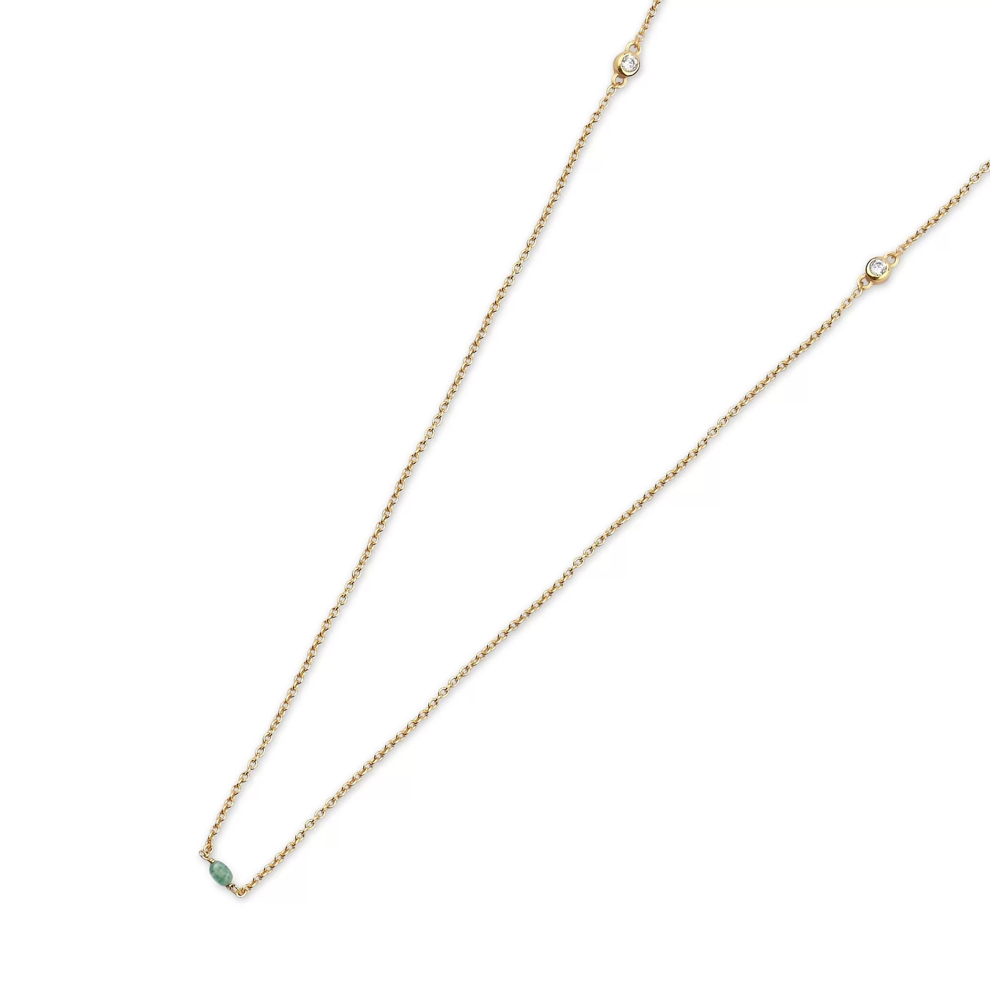 Real Gold Plated Z Molten Station Necklace