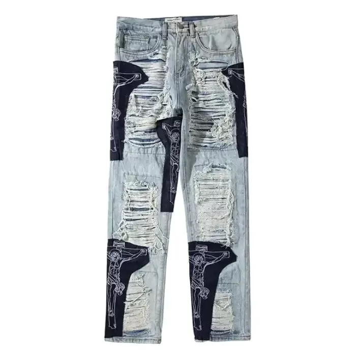 Rock the Scene with Four Seasons Ripped Tassel Jeans!