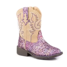 Roper Toddler Southwest Glitter- Purple/Tan