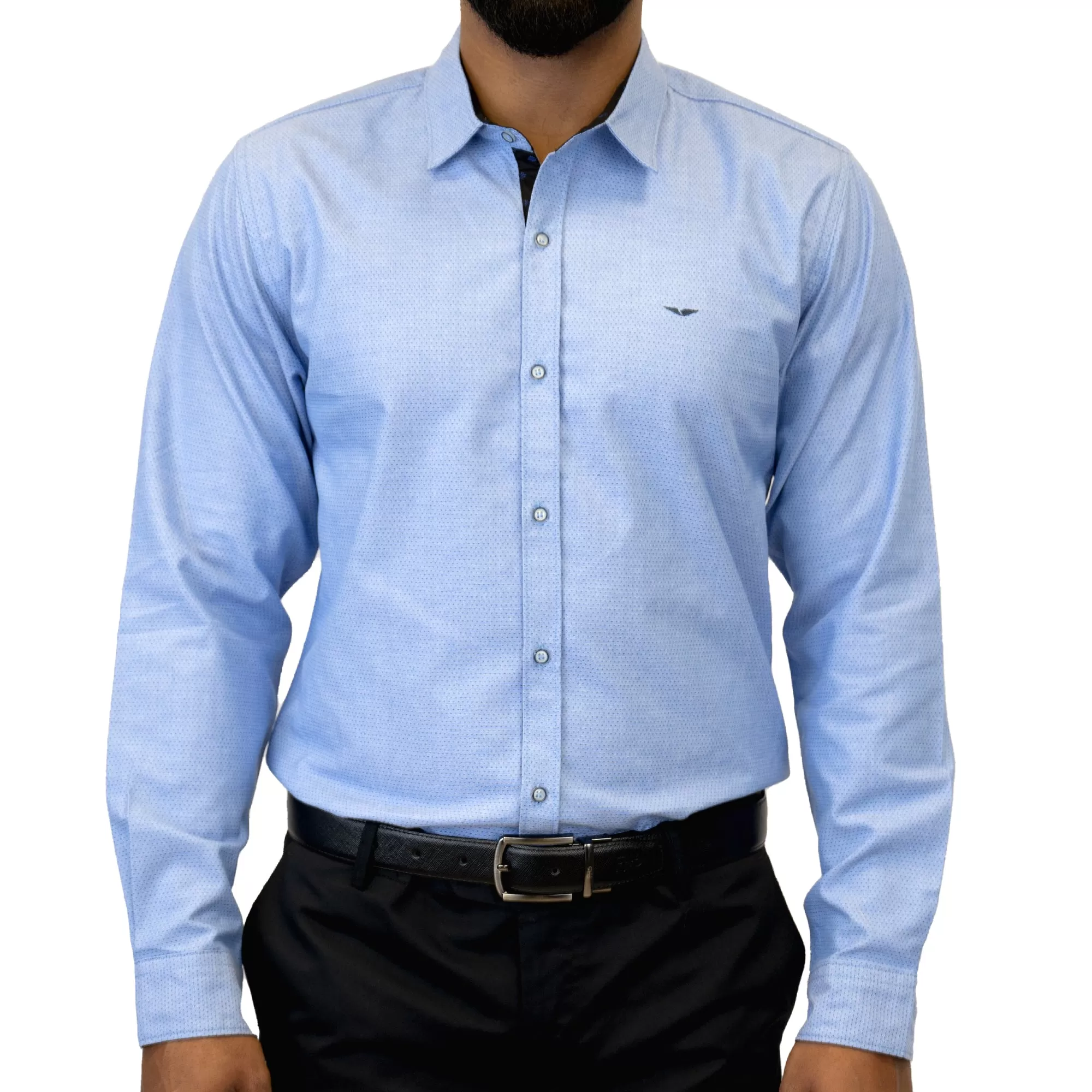 Seamless Blue Casual Shirt