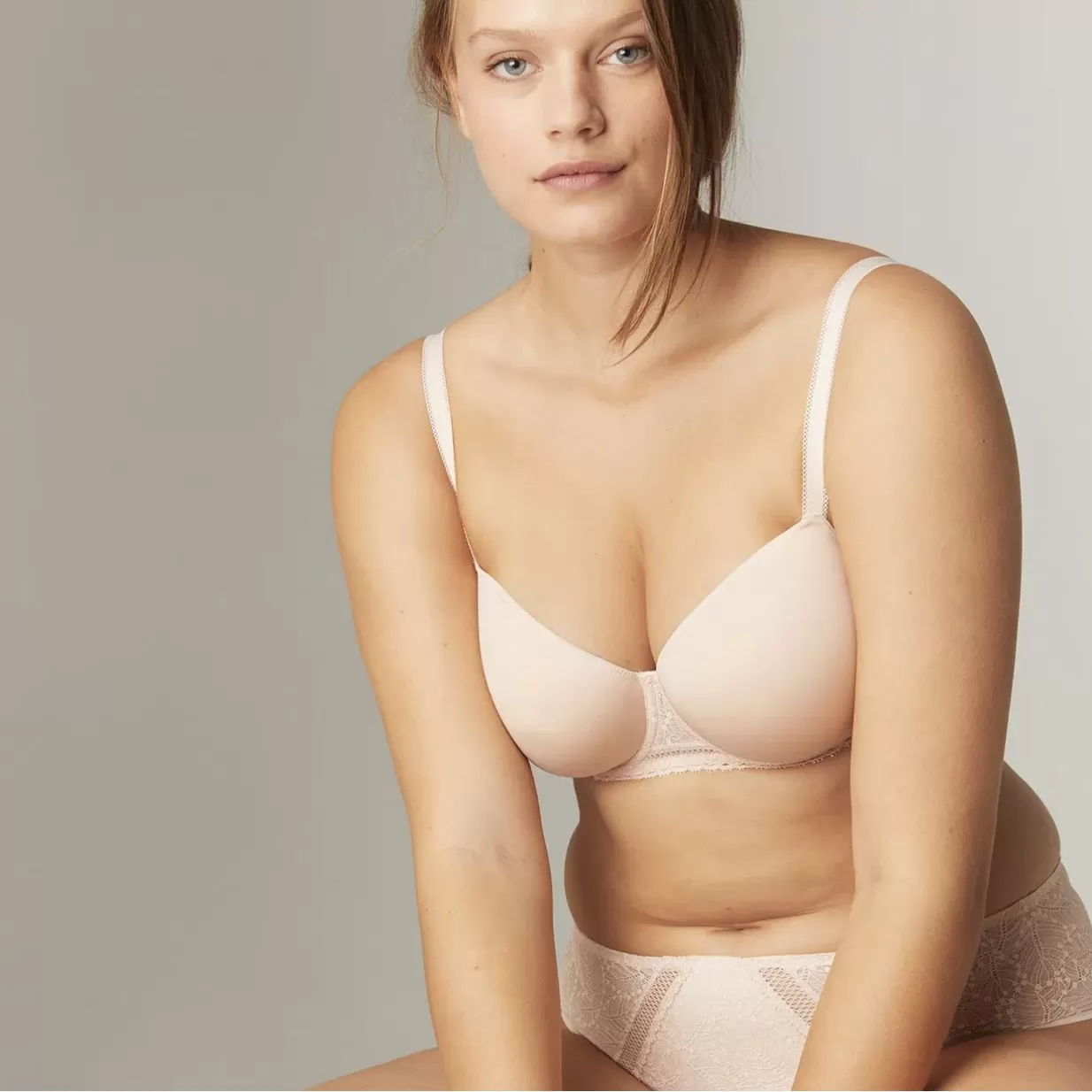 Simone Perele Comete 3D Molded Demi Bra in Pinky Sand 12S343