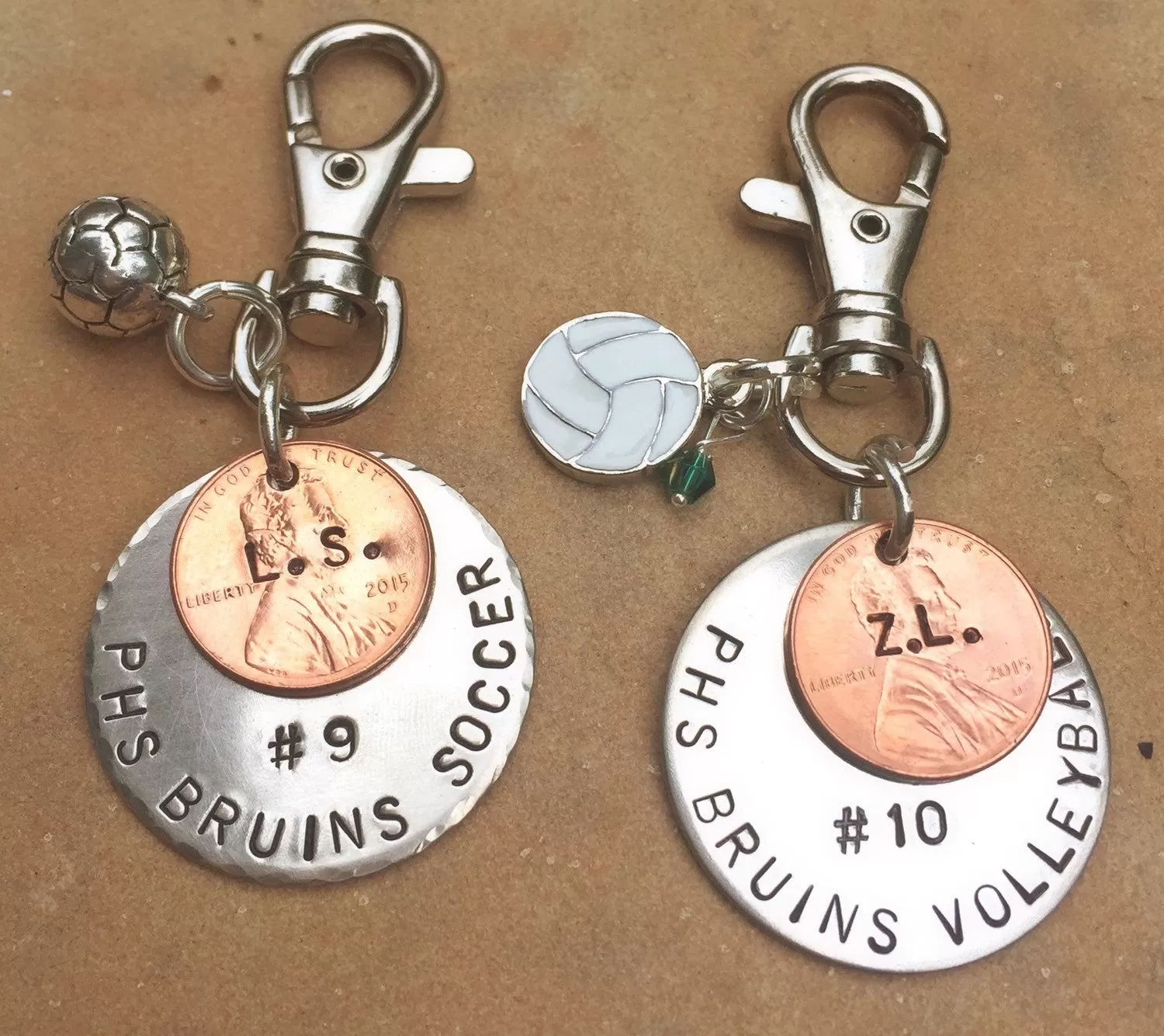 Soccer Gift, Sport Team Gift, High School Sports Keychain, Volleyball Keychain, Personalized High School Sport Keychain, Football