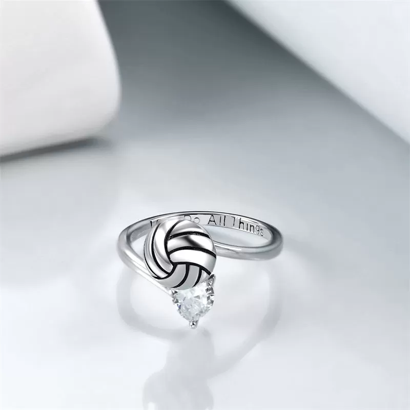 Sterling Silver Fidget Anxiety Ring for Women Spinner Ring Open Adjustable for Anxiety Relieving Stress Women Girl