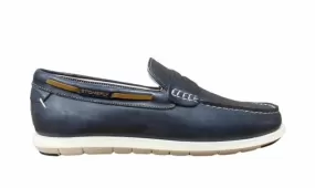 Stonefly men's moccasin shoe Santiago 2 Calf 213726 03G blue