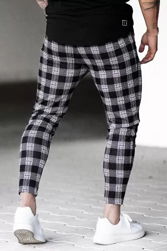 Streetwear Trousers Plaid Mens Pants