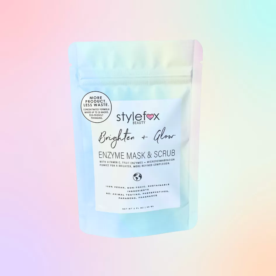 STYLEFOX BEAUTY Brighten   Glow Enzyme Mask & Scrub