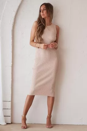 Sutton Midi Dress - Beige