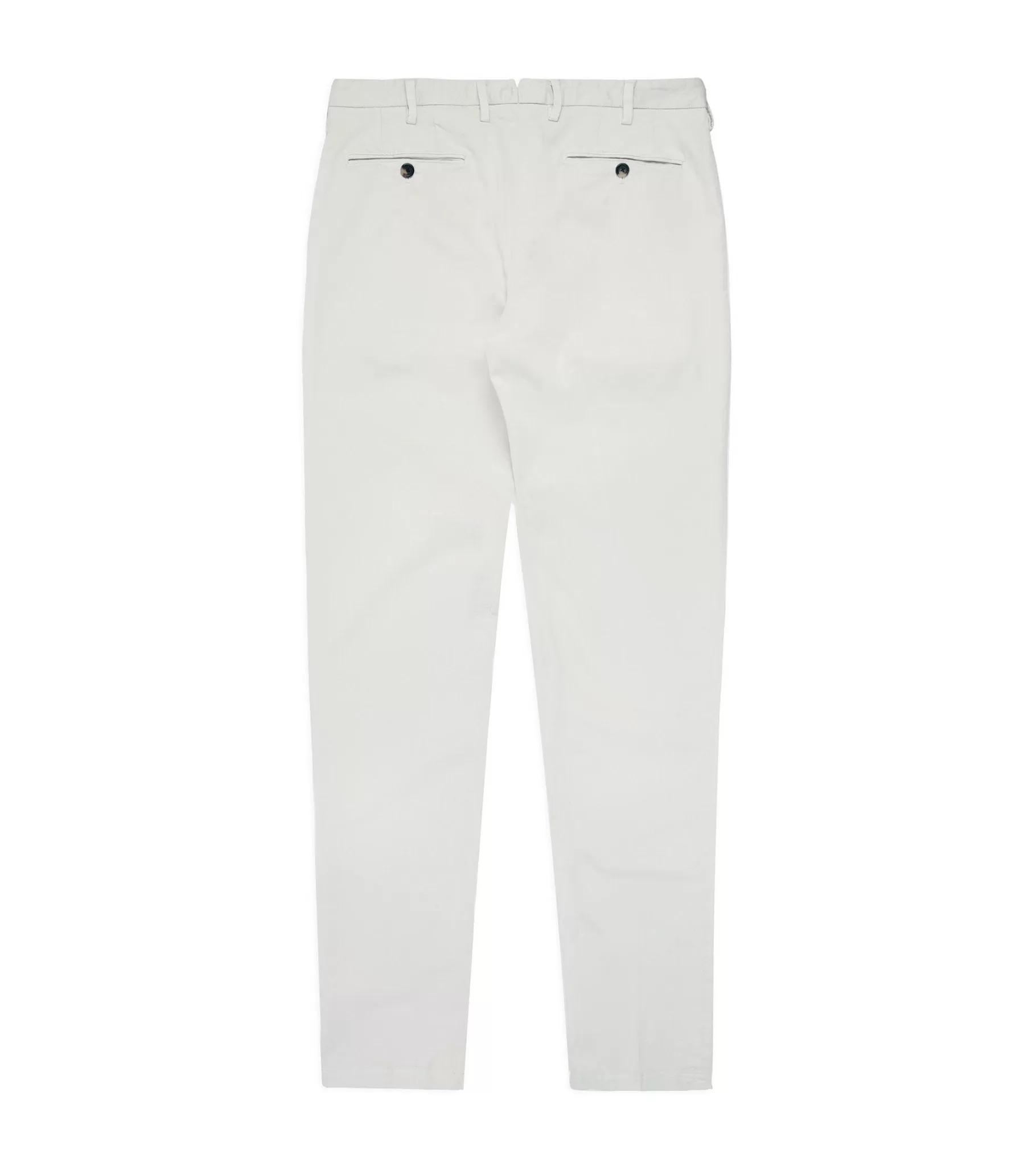 Trunk Welbeck Flat Front Cotton Trousers: Bone